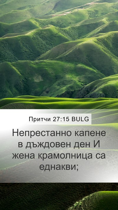 Притчи 27:15 BULG Bible Verse Image