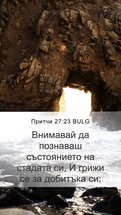 Притчи 27:23 BULG Bible Verse Image
