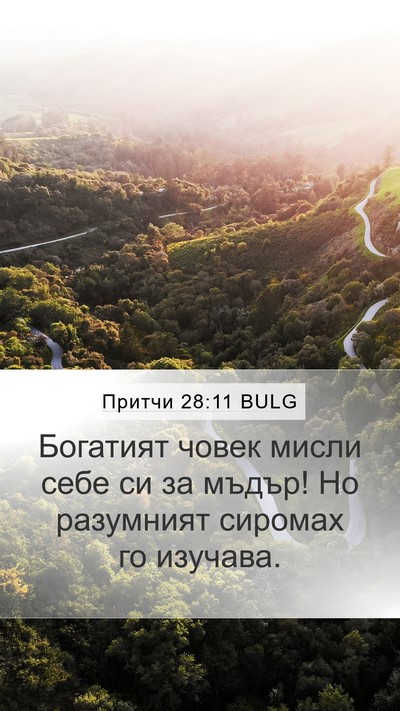 Притчи 28:11 BULG Bible Verse Image