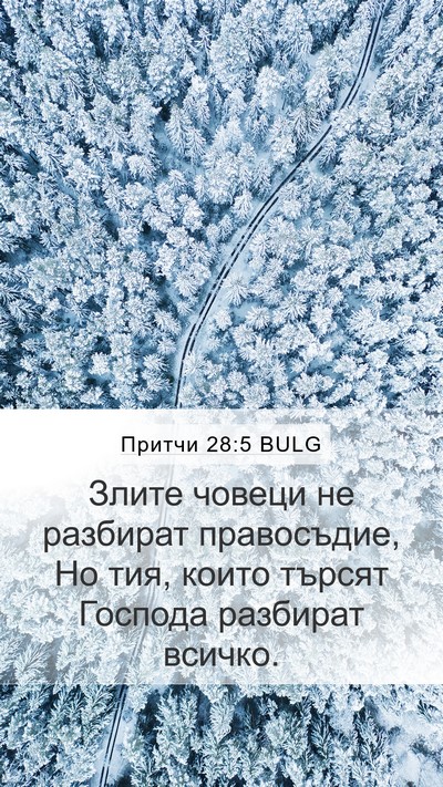 Притчи 28:5 BULG Bible Verse Image