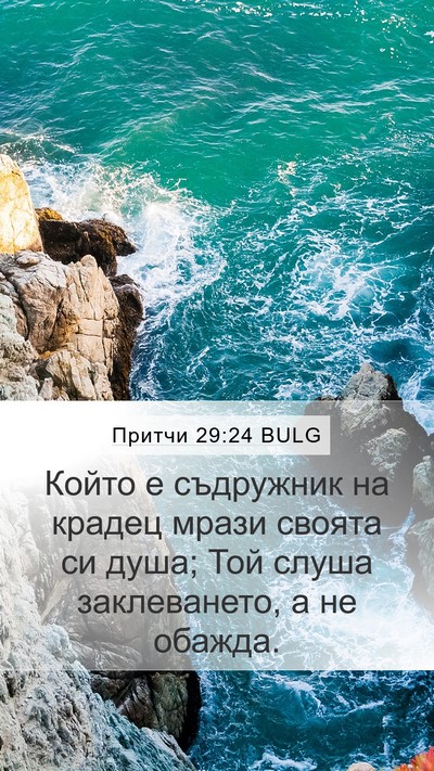 Притчи 29:24 BULG Bible Verse Image