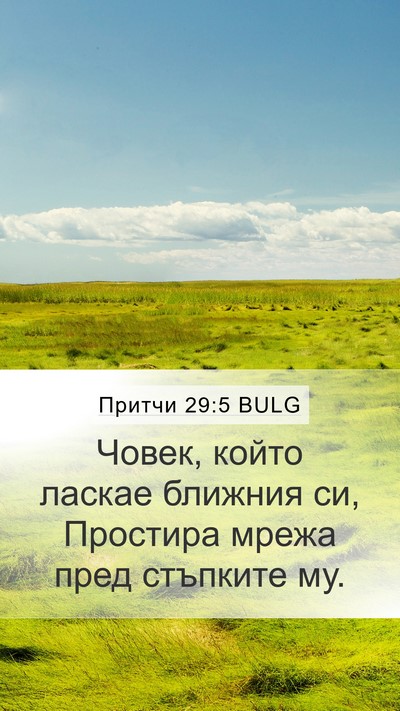 Притчи 29:5 BULG Bible Verse Image