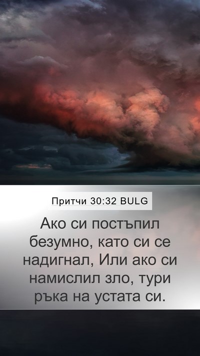 Притчи 30:32 BULG Bible Verse Image