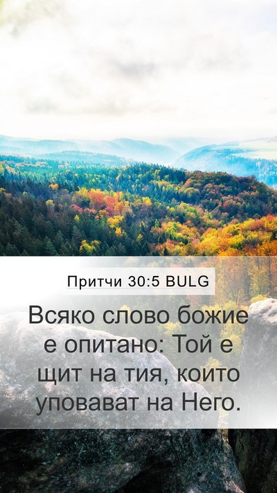 Притчи 30:5 BULG Bible Verse Image