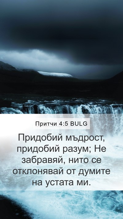 Притчи 4:5 BULG Bible Verse Image