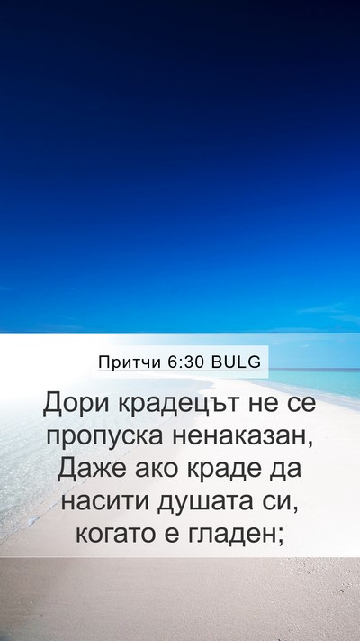 Притчи 6:30 BULG Bible Verse Image