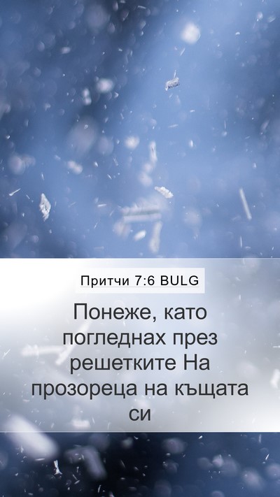 Притчи 7:6 BULG Bible Verse Image
