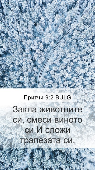 Притчи 9:2 BULG Bible Verse Image