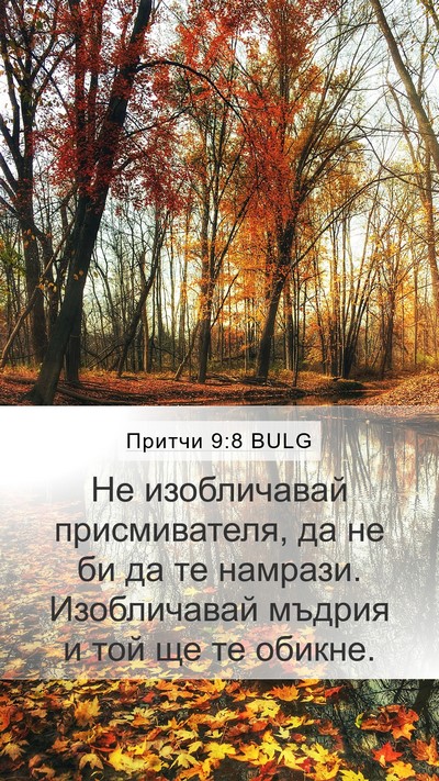 Притчи 9:8 BULG Bible Verse Image