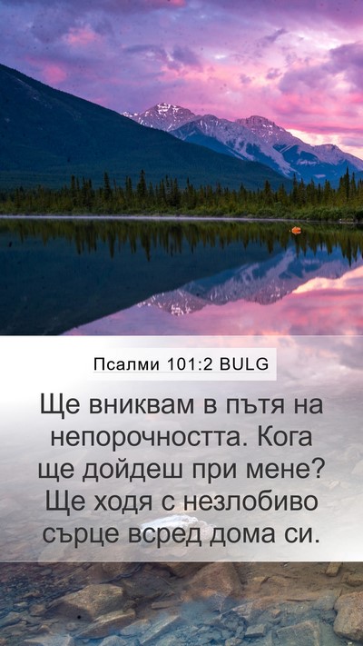 Псалми 101:2 BULG Mobile Phone Wallpaper - Ще вниквам в пътя на - Mobile Bible Verse Wallpaper