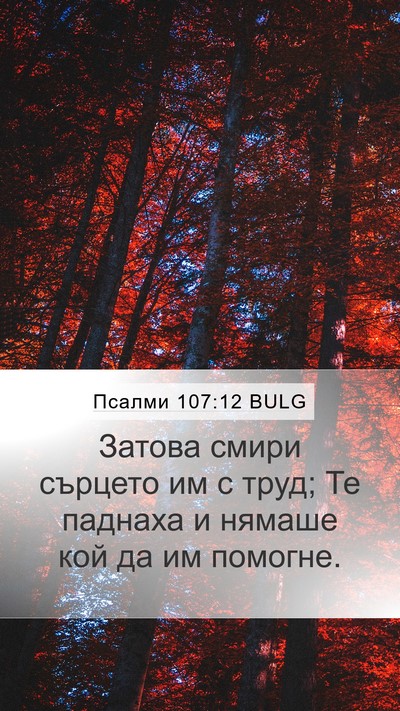 Псалми 107:12 BULG Bible Verse Image