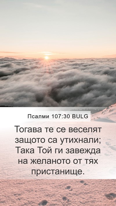 Псалми 107:30 BULG Mobile Phone Wallpaper - Тогава те се веселят - Mobile Bible Verse Wallpaper