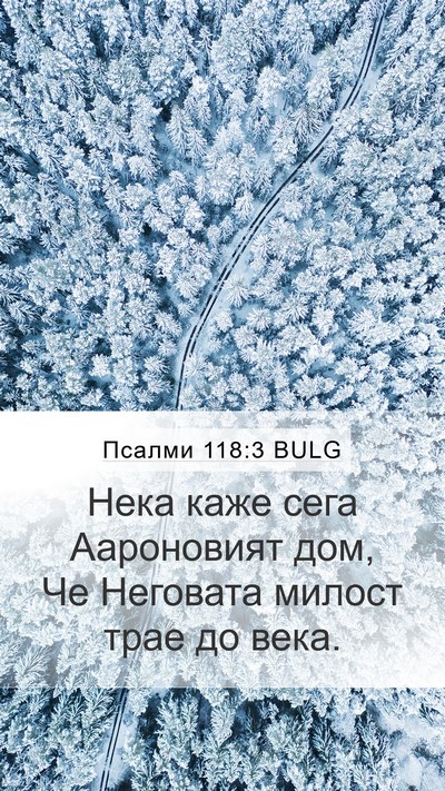 Псалми 118:3 BULG Mobile Phone Wallpaper - Нека каже сега Аароновият - Mobile Bible Verse Wallpaper