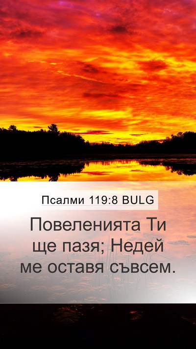 Псалми 119:8 BULG Mobile Phone Wallpaper - Повеленията Ти ще пазя; - Mobile Bible Verse Wallpaper