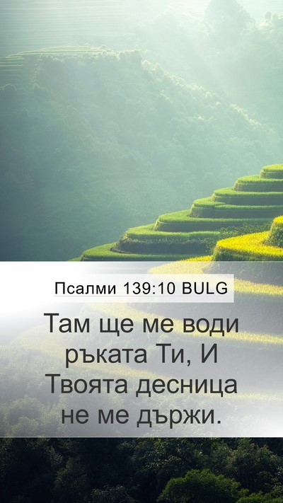 Псалми 139:10 BULG Mobile Phone Wallpaper - Там ще ме води ръката Ти, И - Mobile Bible Verse Wallpaper