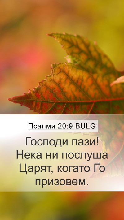 Псалми 20:9 BULG Bible Verse Image