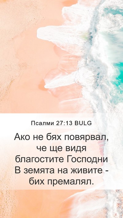 Псалми 27:13 BULG Bible Verse Image