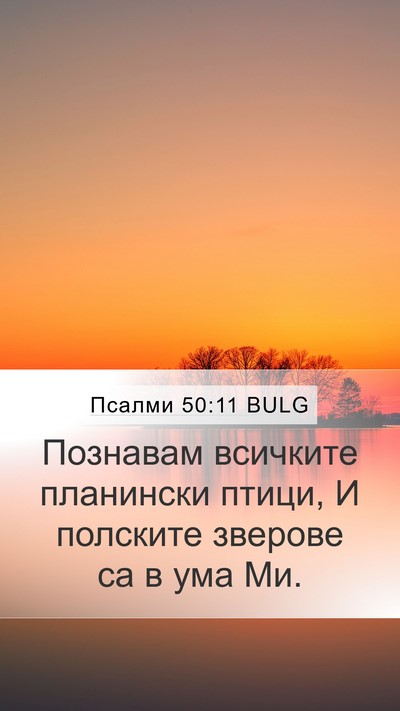 Псалми 50:11 BULG Mobile Phone Wallpaper - Познавам всичките - Mobile Bible Verse Wallpaper