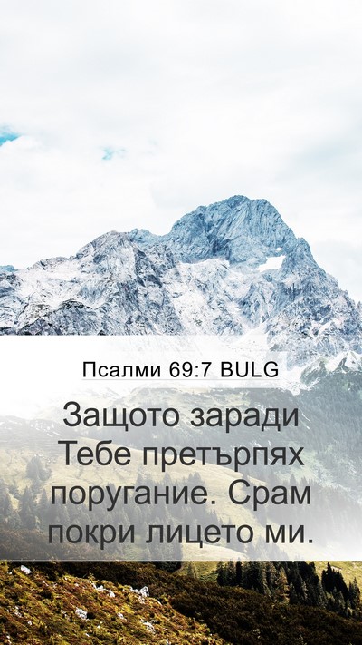 Псалми 69:7 BULG Bible Verse Image