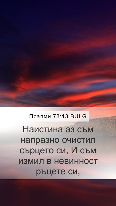 Псалми 73:13 BULG Bible Verse Image