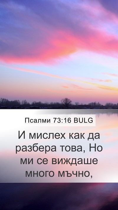 Псалми 73:16 BULG Mobile Phone Wallpaper - И мислех как да разбера - Mobile Bible Verse Wallpaper
