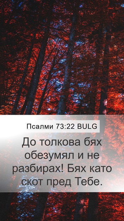 Псалми 73:22 BULG Bible Verse Image