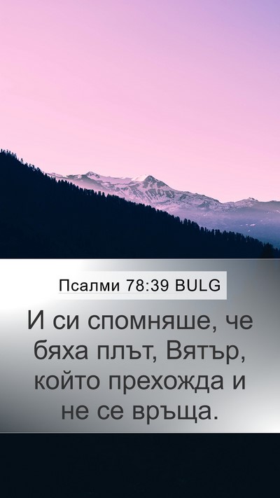 Псалми 78:39 BULG Bible Verse Image