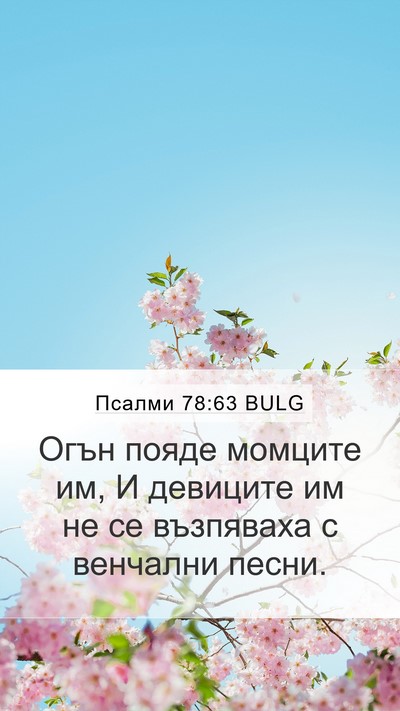 Псалми 78:63 BULG Bible Verse Image