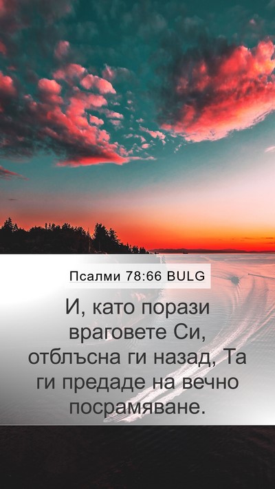 Псалми 78:66 BULG Mobile Phone Wallpaper - И, като порази враговете - Mobile Bible Verse Wallpaper