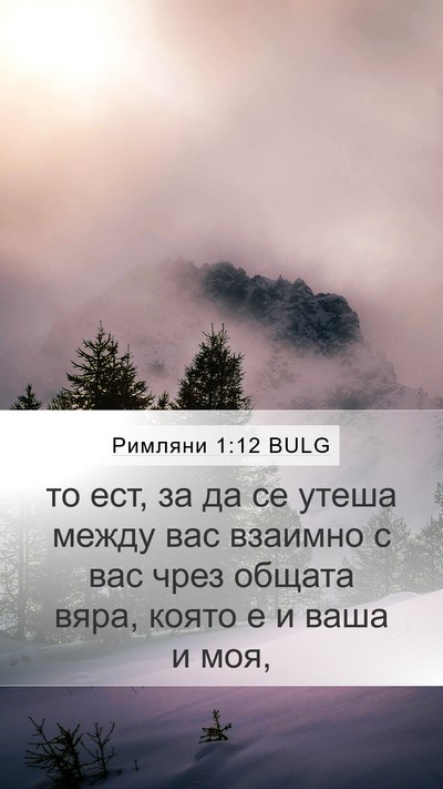 Римляни 1:12 BULG Bible Verse Image