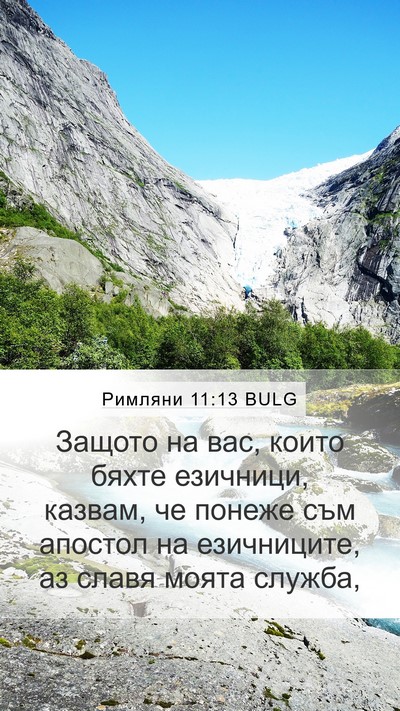 Римляни 11:13 BULG Mobile Phone Wallpaper - Защото на вас, които бяхте - Mobile Bible Verse Wallpaper