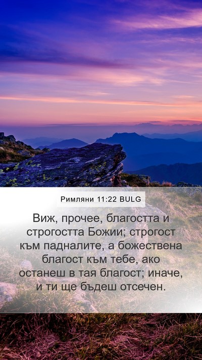 Римляни 11:22 BULG Bible Verse Image