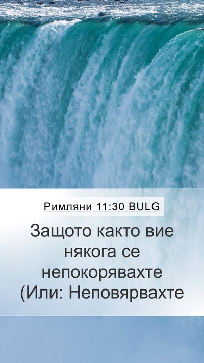 Римляни 11:30 BULG Bible Verse Image