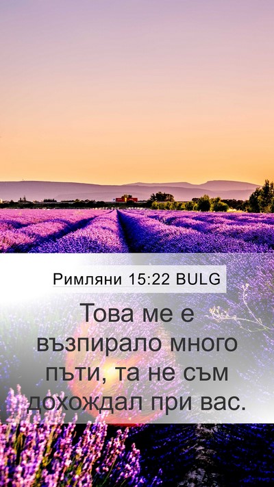 Римляни 15:22 BULG Bible Verse Image