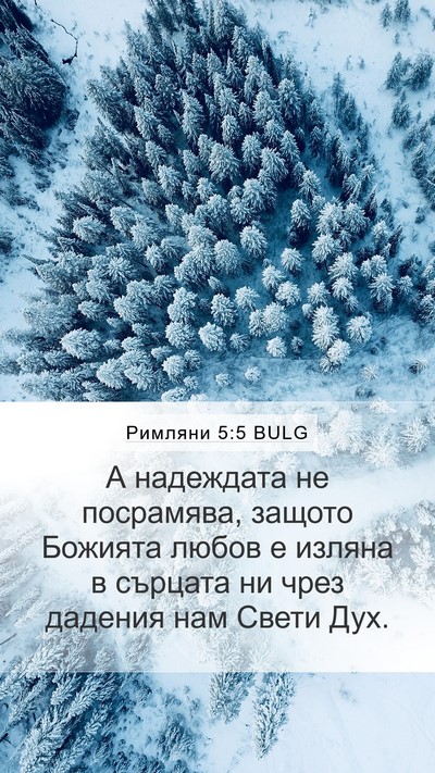 Римляни 5:5 BULG Bible Verse Image