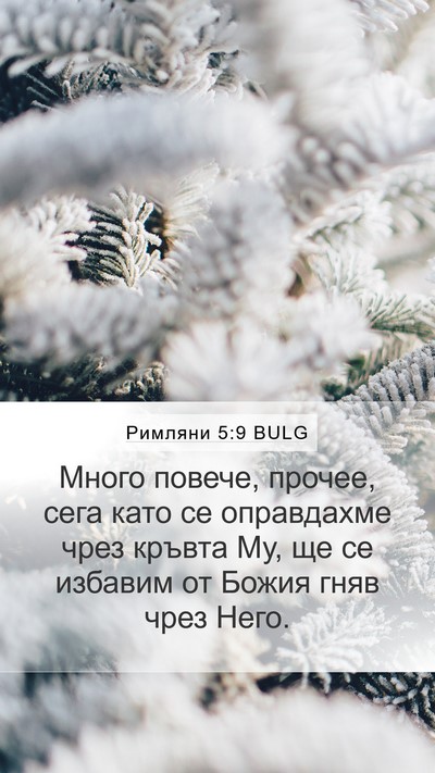 Римляни 5:9 BULG Bible Verse Image