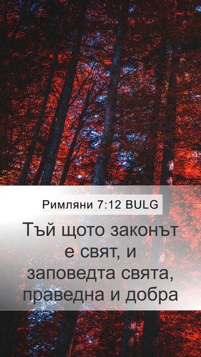 Римляни 7:12 BULG Bible Verse Image