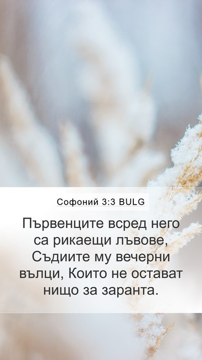 Софоний 3:3 BULG Bible Verse Image