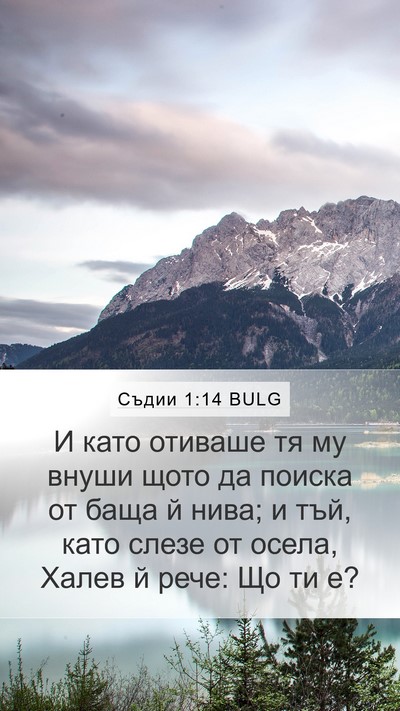 Съдии 1:14 BULG Bible Verse Image