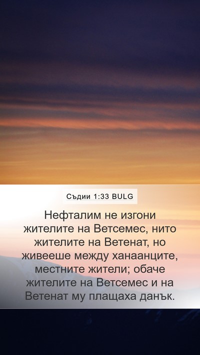Съдии 1:33 BULG Mobile Phone Wallpaper - Нефталим не изгони - Mobile Bible Verse Wallpaper