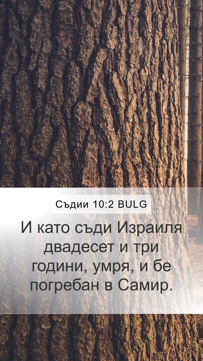 Съдии 10:2 BULG Mobile Phone Wallpaper - И като съди Израиля - Mobile Bible Verse Wallpaper