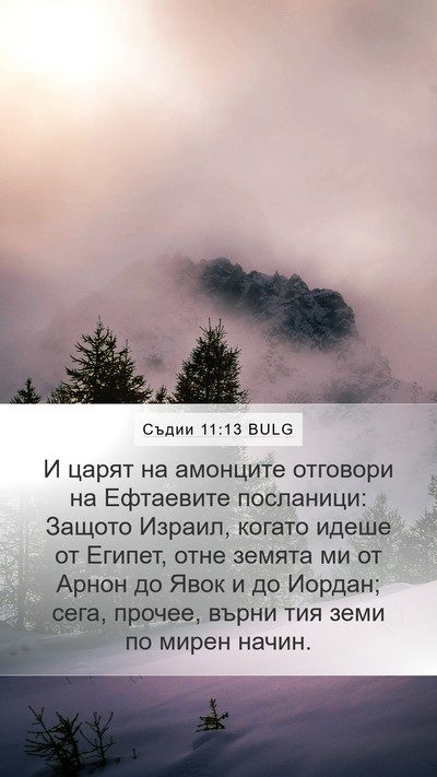 Съдии 11:13 BULG Mobile Phone Wallpaper - И царят на амонците - Mobile Bible Verse Wallpaper