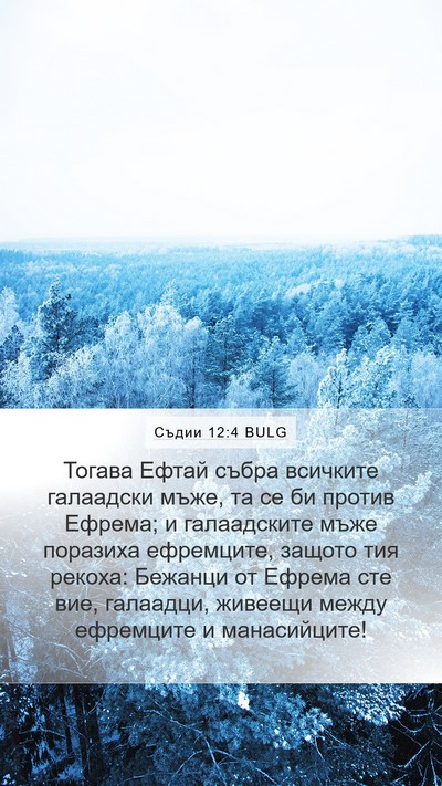Съдии 12:4 BULG Bible Verse Image