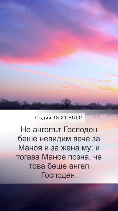 Съдии 13:21 BULG Mobile Phone Wallpaper - Но ангелът Господен беше - Mobile Bible Verse Wallpaper