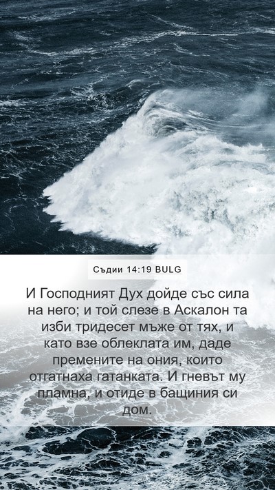 Съдии 14:19 BULG Bible Verse Image