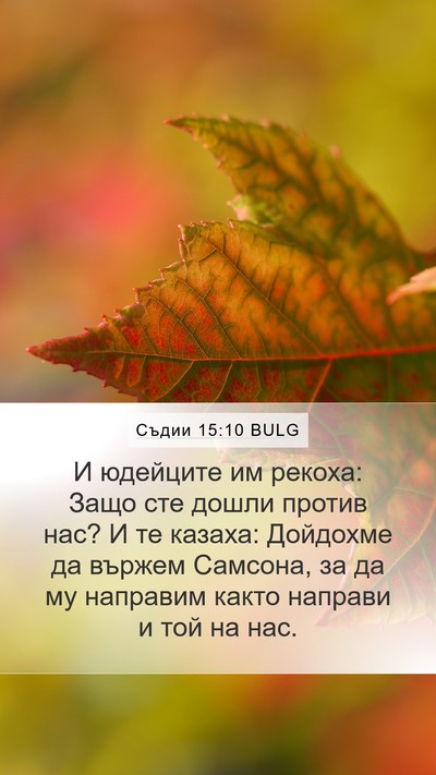 Съдии 15:10 BULG Mobile Phone Wallpaper - И юдейците им рекоха: Защо - Mobile Bible Verse Wallpaper