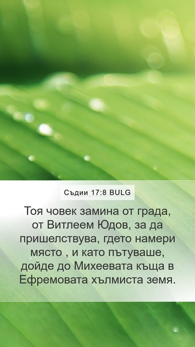 Съдии 17:8 BULG Bible Verse Image