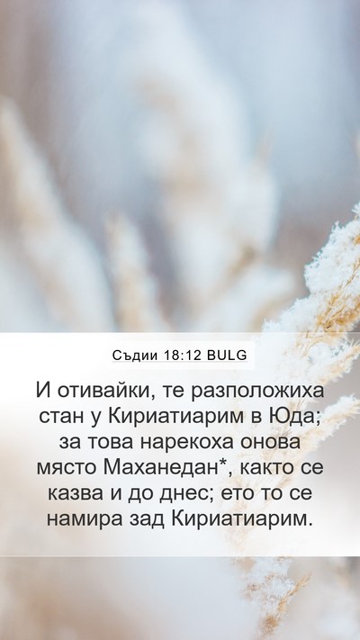 Съдии 18:12 BULG Bible Verse Image