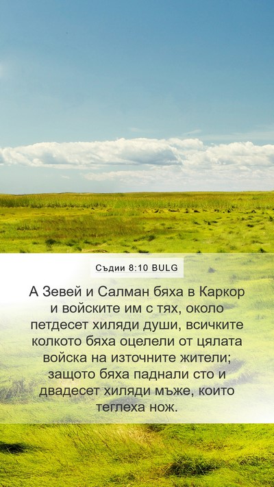 Съдии 8:10 BULG Bible Verse Image