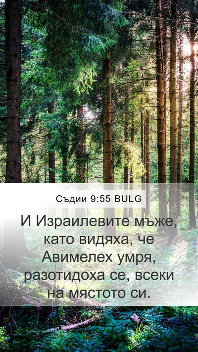 Съдии 9:55 BULG Mobile Phone Wallpaper - И Израилевите мъже, като - Mobile Bible Verse Wallpaper